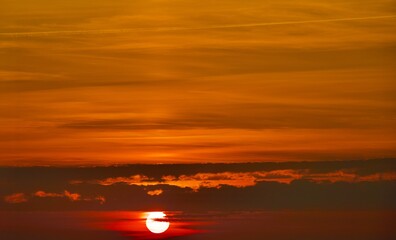Beautiful orange fall sunset 