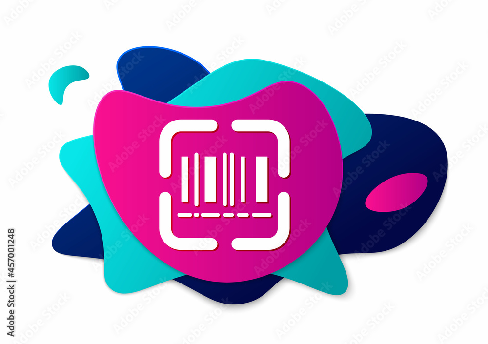 Aufkleber color scanner scanning bar code icon isolated on white background. barcode label sticker. identifica