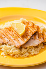 grilled salmon filet with cousous