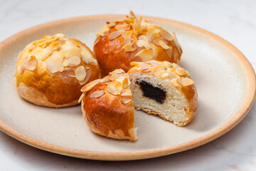 almond pastry filled with plum jam