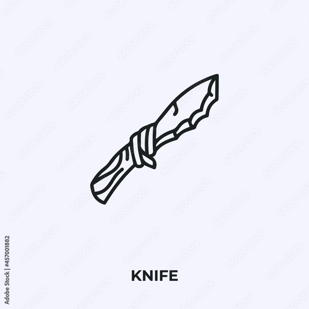 Poster knife icon vector. linear style sign for mobile concept and web design. knife symbol illustration. p