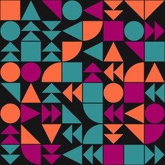 Abstract Geometric Pattern generative computational art illustration
