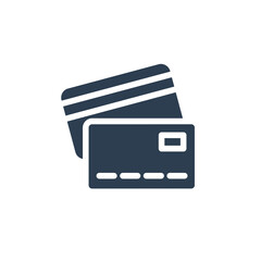 bank card solid flat icon. vector illustration