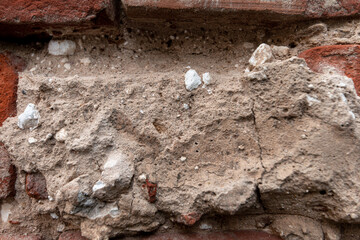 old brick and concrete textured wall  
