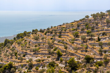 Landscape near Monte Sant Angelo, Apulia region, Italy