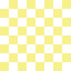 White and yellow checkerboard pattern background. Check pattern designs for decorating wallpaper. Vector background.