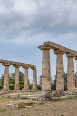 Fototapeta premium Temple of Hera from 6 century BC, archaeological site near Bernalda, Italy