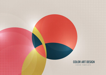 Bright colorful cut parts of a circle, decorative dots. Modern abstract background. Design layout for business presentations, flyers, posters and invitations. Vector