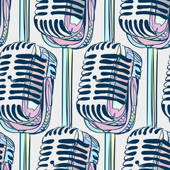 microphone sketch vector illustration isolated design element isolated © CharlieNati