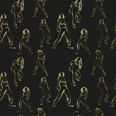 dance girl sketch vector illustration isolated design element isolated