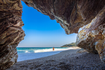 Famous beach of Chorefto, Pelion, Greece.
 - obrazy, fototapety, plakaty