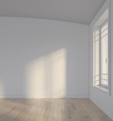 Illustration 3D rendering large luxury modern bright interiors Living room mockup computer digitally generated image