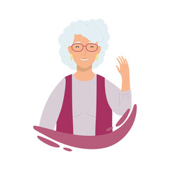 Grandmother saying hello