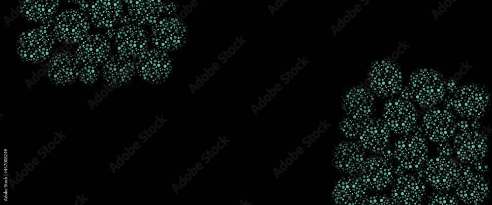 Wall mural green binary code