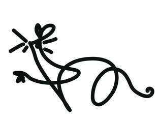 One line drawing of house mouse standing or small mouse.
One continuous line drawing of a house mouse standing on rear feet.
