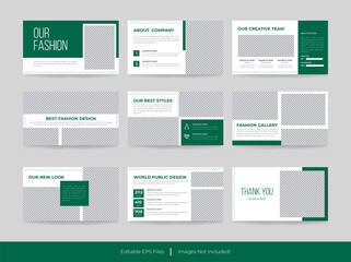 Fashion design minimal powerpoint presentation template