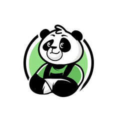 Cartoon panda icon
