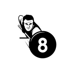 Man playing billiard