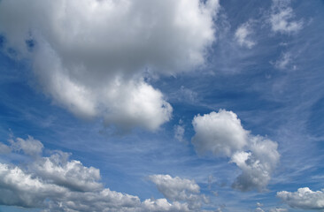 Summer blue sky and white clouds