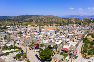 Fototapeta na wymiar Medieval village of Mesta is one of the main mastihochoria villages, Chios island, Greece.