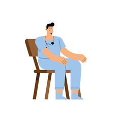 man nurse on chair