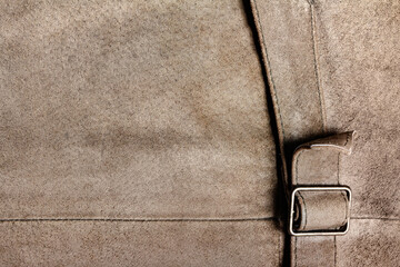 Brown colored suede material texture.