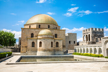 Akhaltsikhe mosque inside the castle with scenic park in Georgia