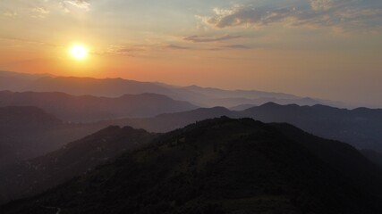 Obraz premium sunset in the mountains
