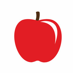 fresh healthy red apple fruit isolated on white background vector design. suitable for diet food logo
