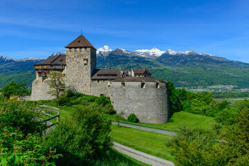 Fototapeta na wymiar Country of Liechtenstein, City of Vaduz, Vaduz Castle, Europe 