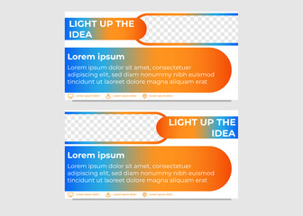 light up the idea web banner design template