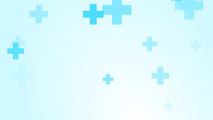 Obraz premium Medical white blue cross pattern background.