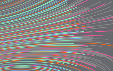 Abstract graphics composed of colored lines