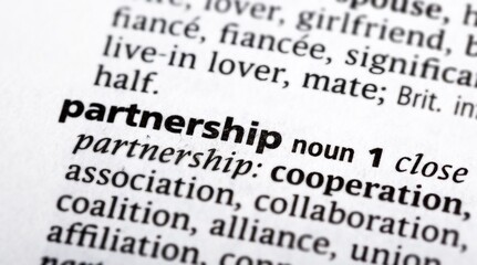 Fototapeta premium Partnership Definition