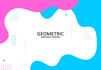 Memphis geometric background with abstract shapes
