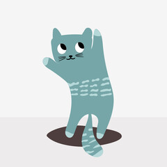 funny cats. Creative childish texture. Great for fabric, textile Vector Illustration
