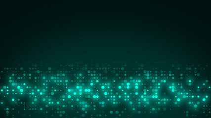 Naklejka premium Abstract dot green color pattern gradient texture technology background.