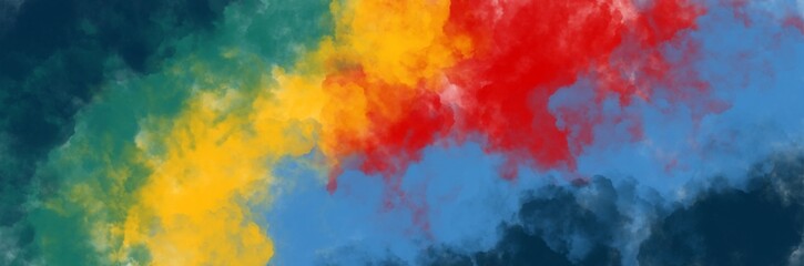 Abstract painting art with multicolor cloud texture paint brush for presentation, website background, banner, wall decoration, or t-shirt design