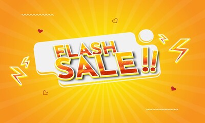 Flash Sale Illustration Background suitable for Shop, Online Shop or related