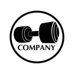 Vector logo of dumbells. Good for company logo such gym and fitness center.