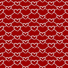 seamless pattern of red heart background