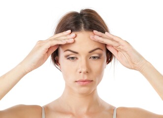 Naklejka premium Headache woman