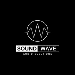 Sound waveform with initial W logo design
