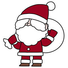 クリスマス素材_かわいいサンタさん