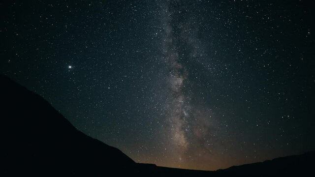 Milky Way Starry Night Time Lapse