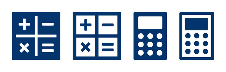 Calculator icons set.