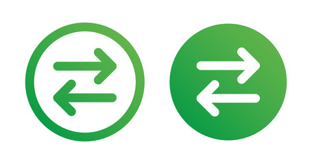 Change icon button. Exchange arrow icon vector.