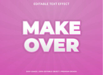 make over text effect with abstract and bold style use for business logo and brand