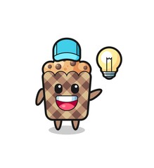 muffin character cartoon getting the idea