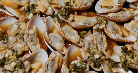 Chaozhou style steamed clam dish